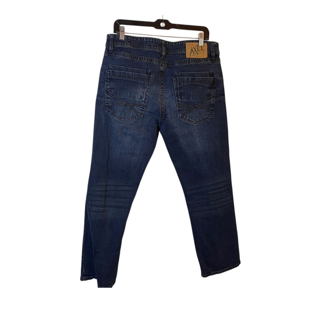 TK Axel Mens Blue Jeans Straight Leg Denim Size 34x30